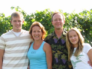 The Reynolds family of Somerset Ridge Winery: From left: Alex, Cindy, Dennis and Holly. (photo courtesy of the winery)