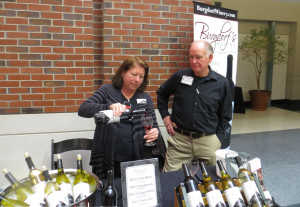 Deborah and David Burgdorf of Burgdorf's Winery pour their new release '11 Chardonnay.  Burgdorf's also introduced a new '11 Chancellor at the Showcase