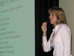 Michelle Norgren,  VESTA, speaking at the Illinois Wine Conference