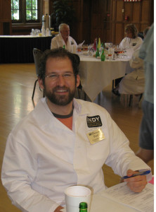 Paul Gospararvdlfj as a judge at the 2012 Indy Internationa Wine Competition 