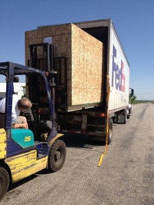  Loading our Units to be shipped to Europe, one to the Alsace in France, one to Burgundy in France and one to the Benelux.