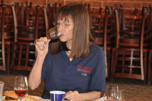 Sommelier Ellen Landis at the Mid-American Wine Competition 