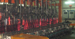 During the bottle manufacturing process temperatures reach over 1,110 F wh