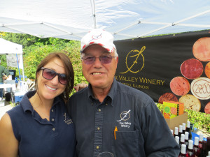 Dick Faltz and Erica Hurley from Fox Valley Winery in Oswego