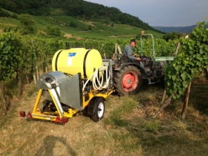 An ozonator in action at Schoepfer-Muller Vineyards in Alsace, France