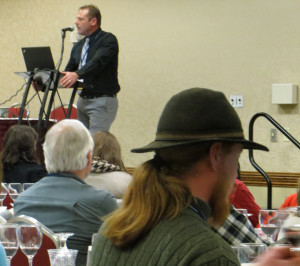 Todd Steiner of Ohio State University explains wine flaws to an overflow audience