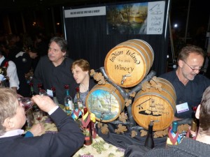 Dave Reedstrom, Meleah Huxford and Russ Winter of Indian Island Winery. 