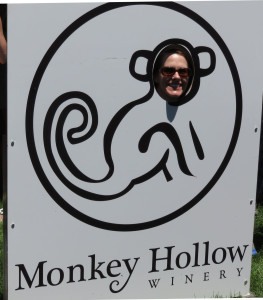 Indy resident Amy Hargis Peltz gets her monkey face on.