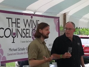 Brian Hosmer of Hawthorne Winery (left) 