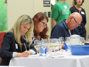 From left to right, 2014 Cold Climate Competition Wine judges Leslie