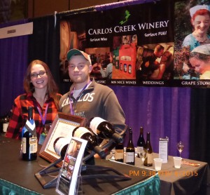 Michelle Baily, director of events, and Asst Winemaker Brett Murphy from 