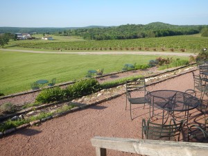 The Grapevine Grill's terrace view, Chaumette Winery