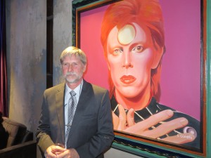 David Haddle of Up the Creek Winery in Burkesville and David Bowie. 