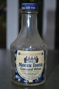 A bottle of Mogen David produced in Chicago 