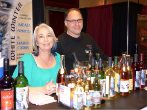Kim and Jon Hamilton sample some of their hard cider and wine from White Winter Winery located in Iron River, Minnesota. 