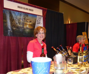 Cindy Glam and Julie Miller sample Indian Island wines featuring a wine entitled, 'Midnight Fantasy