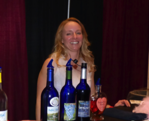 Nicole Dietman displays and samples her Buffalo Rock wines.
