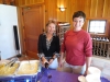 Jane and Natalie of Shady Lane Cellars with sacchettini carbonara paired with 2010 Franc n\' Franc.   Natalie is engaged to Traverse City chef David Slater who prepared the pasta.