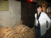 Julie Coquard stands beside the oak barrels which hold Wollersheim\'s first Brandy that will be released in April.